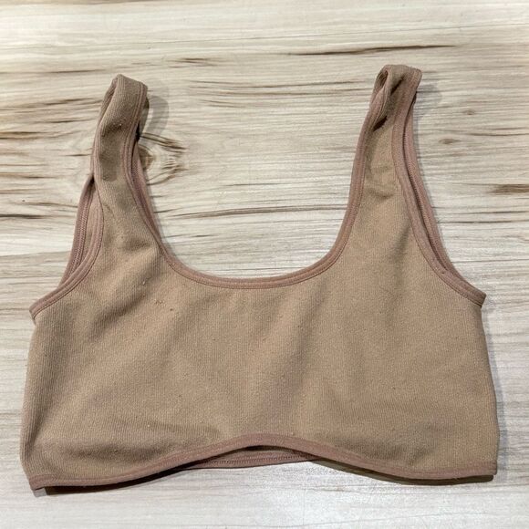 ANWND Beige Ribbed Bralette Women’s Medium/Large - Picture 1 of 3